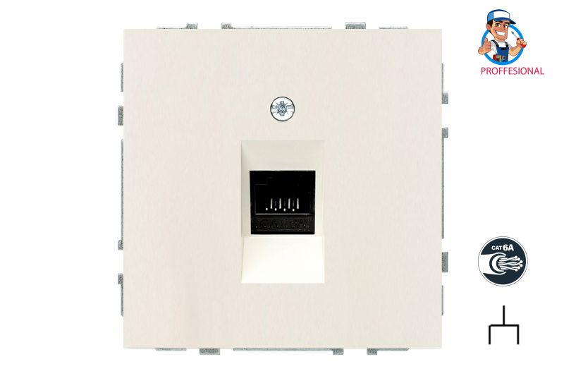 IKL-001-01.M/SM Komp.lizdas, su 1x juodu RJ45 kat.6a moduliu.smelio.sp.b/r - Nuotrauka 2