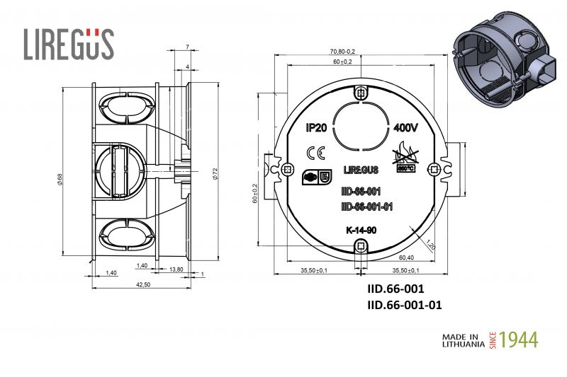IID66-001-01 Potinkine mont.dezute,jungiama,su sraigtais/juoda,gyl.42mm - Nuotrauka 2