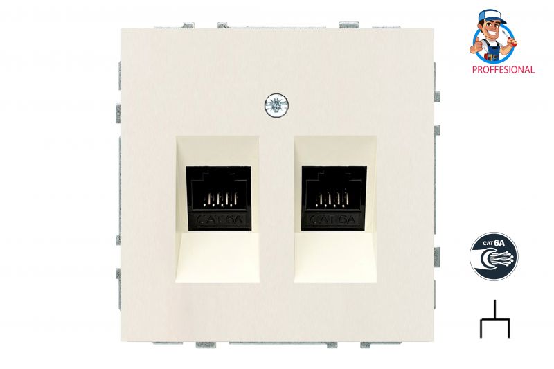 IKL-002-01.M/SM Komp.lizdas, su 2x juodais RJ45 kat.6a moduliais.smelio.sp.b/r - Image 2