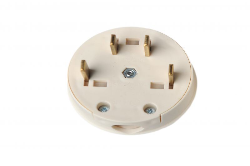 ES25-001 B  "3 phase" plug, white - Image 1