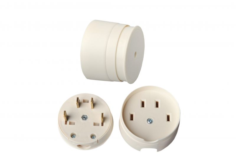 ES25-001 B  "3 phase" plug, white - Image 2