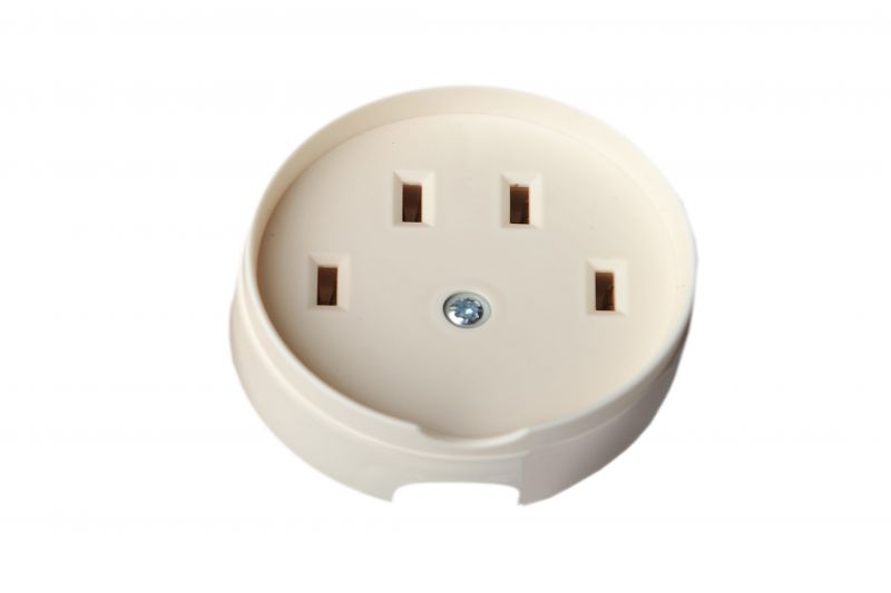 PKL25-001B  "3 phase socket outlet, 380V, 25A, IP20, white - Image 1