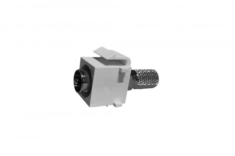 TVK-01B RJ45 standart TV socket module "keystone type", white
