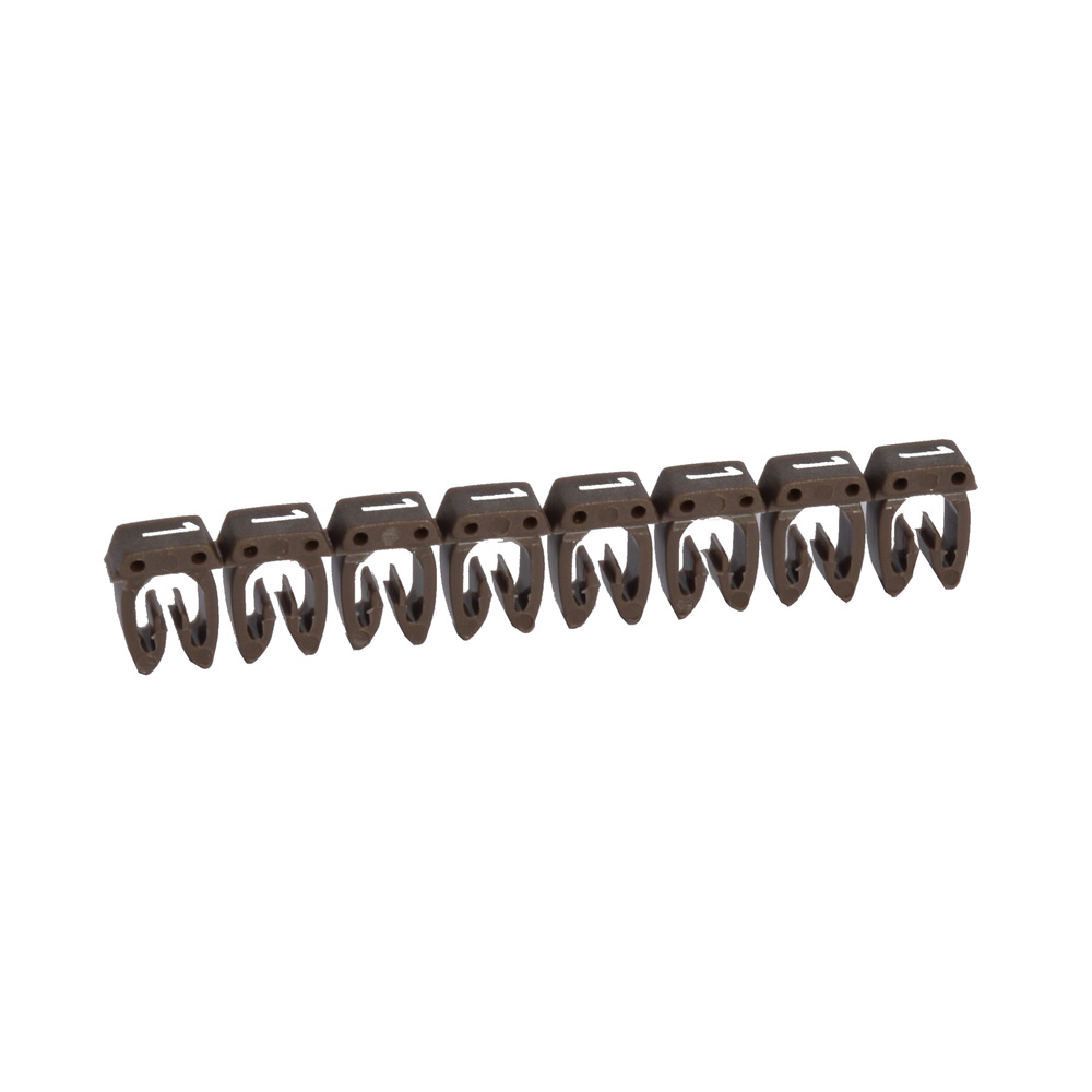 Kabelio žymeklis Legrand CAB 3 – skaitmuo „1", ruda, 1,5–2,5 mm²