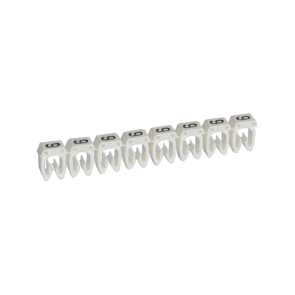 Kabelio žymeklis Legrand CAB 3 – skaitmuo „9", balta, 1,5–2,5 mm²