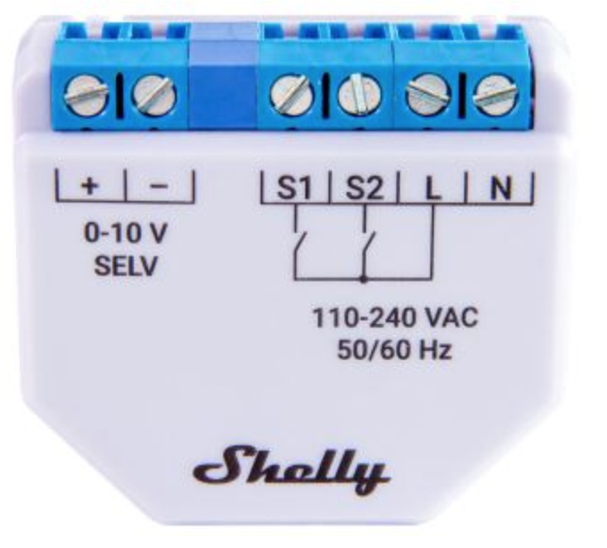 Išmanusis 0-10V reguliatorius, Wi-Fi, PLUS SHELLY