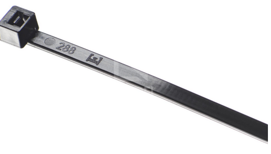 Cable ties PA6.6 200x3.5mm black UV resistant, 100 pcs