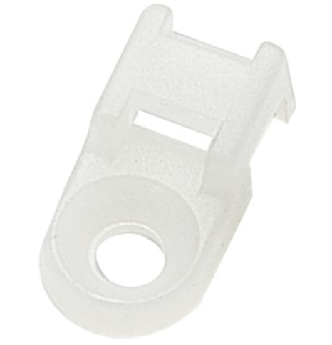 Cable tie mounts PA6.6 4.8mm white, 100 pcs