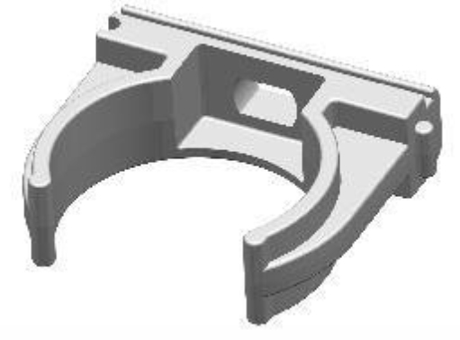 Pipe clip 20mm grey, 1 pc