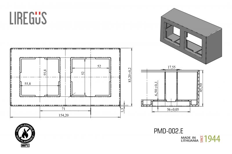 PMD-002.E/CH Pavir.montav.dezute/remelis"Epsilon"83x154x47mm.2-vt.samp.sp.su.sr. - Nuotrauka 4