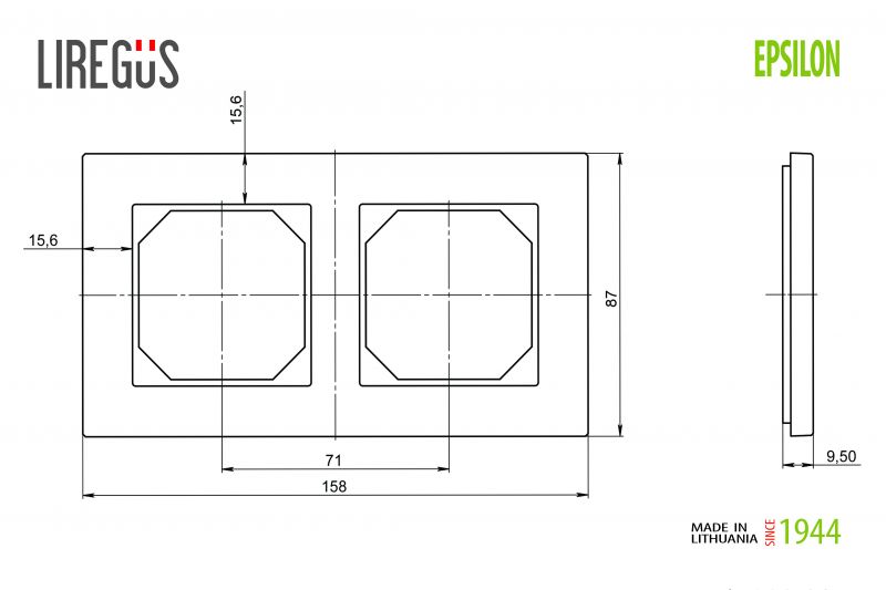 K14-245-02.E/SSA Rėmel.Epsilon stainless steel alluminium/PVC blisteryje/ - Nuotrauka 3