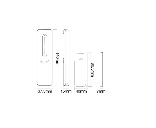 Remote control for 1-zone single color / CCT strip, White - Image 3