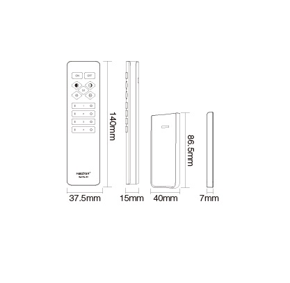 Remote control 4 zones for single color / CCT LED strip (ECO), White - Image 4