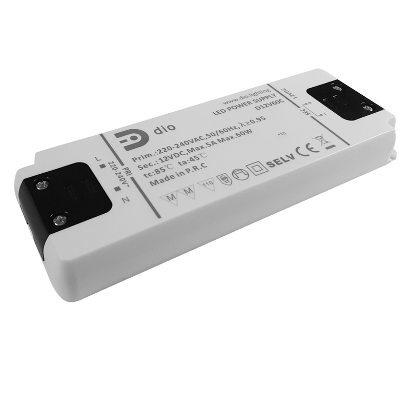 LED power supply 12V, 60W, Compact