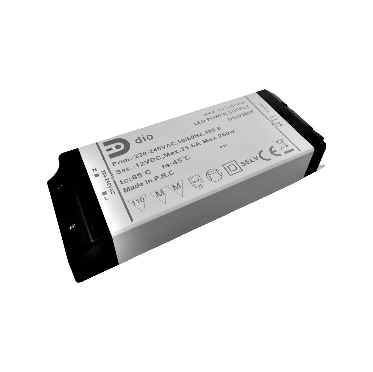 LED power supply 12V, 260W, Regular
