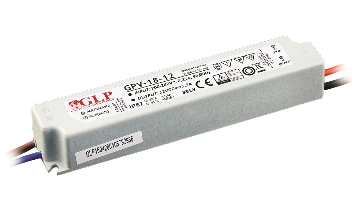 LED maitinimo šaltinis 12V, 18W