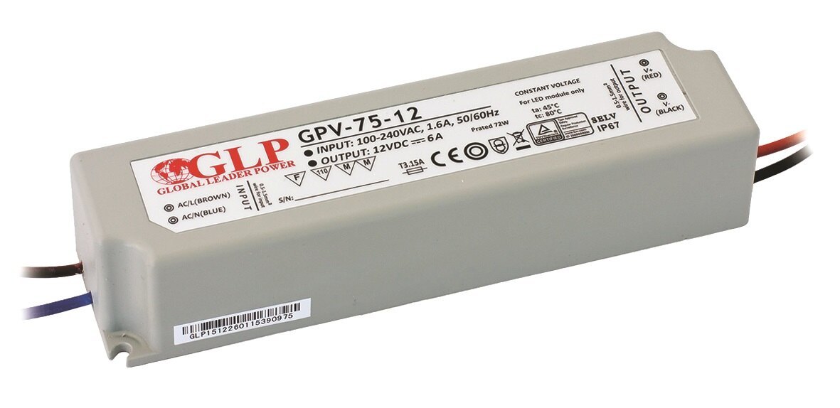 LED power supply 12V, 72W