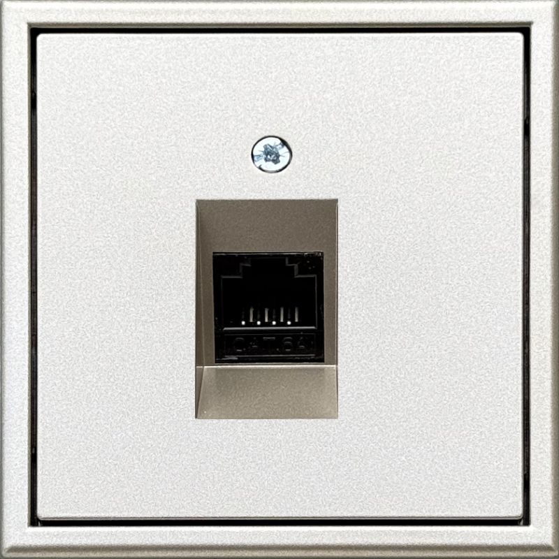 IKL-001-01.M/CH Komp.lizdas, su 1x juodu RJ45 kat.6a moduliu.dazyta.sampano.sp.b/r - Image 1