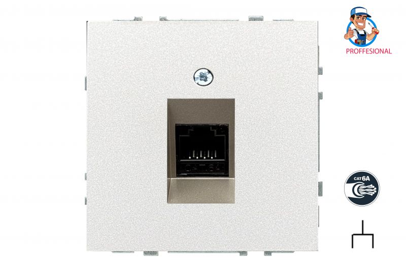 IKL-001-01.M/CH Komp.lizdas, su 1x juodu RJ45 kat.6a moduliu.dazyta.sampano.sp.b/r - Image 2