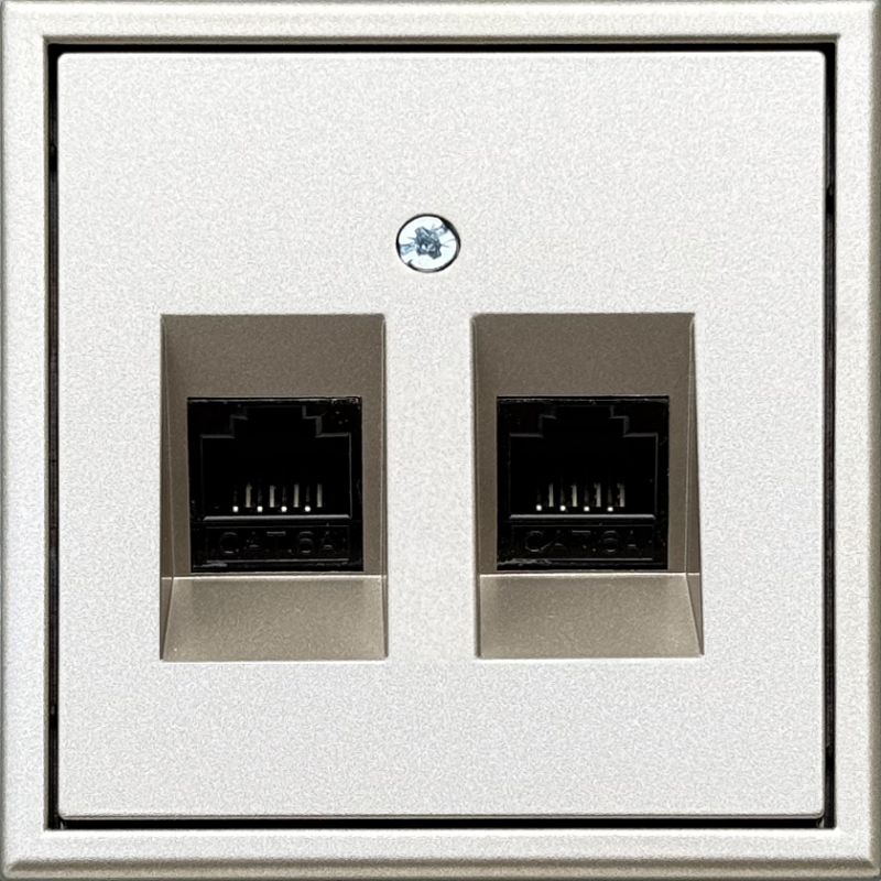IKL-002-01.M/CH Komp.lizdas, su 2x juodais RJ45 kat.6a moduliais.dazyta.sampano.sp.b/r - Nuotrauka 1