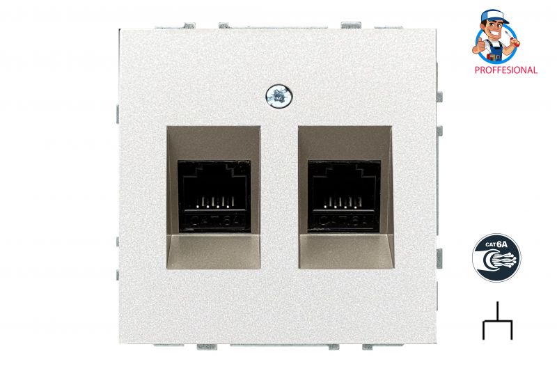 IKL-002-01.M/CH Komp.lizdas, su 2x juodais RJ45 kat.6a moduliais.dazyta.sampano.sp.b/r - Nuotrauka 2