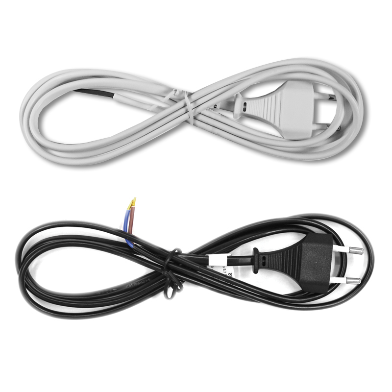 Euro cord for assembly with plug