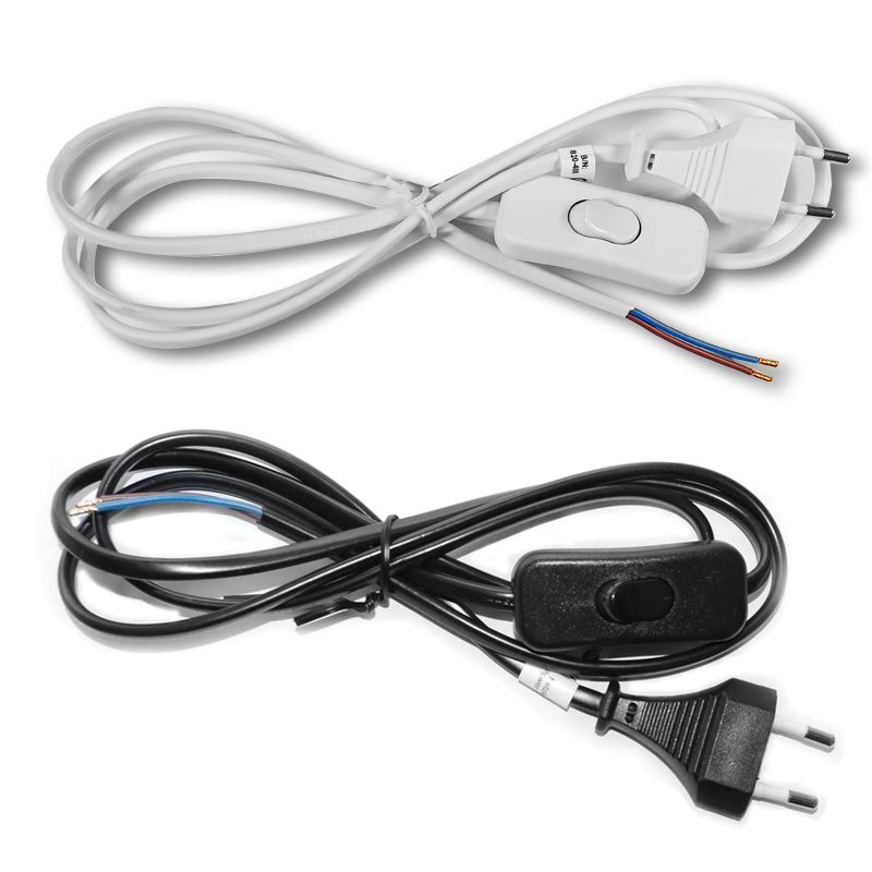 Euro cord for assembly with switch