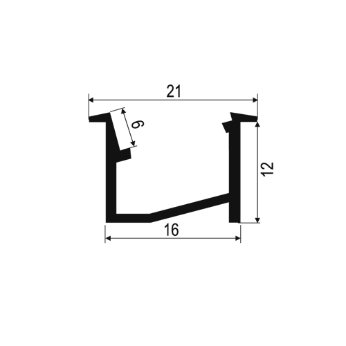 LED profile GROOVE MAXI 70 Anodized Black (2m) - Image 3