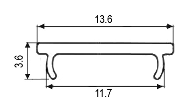 Dangtelis LED profiliui (matinis) (6m) - Nuotrauka 2