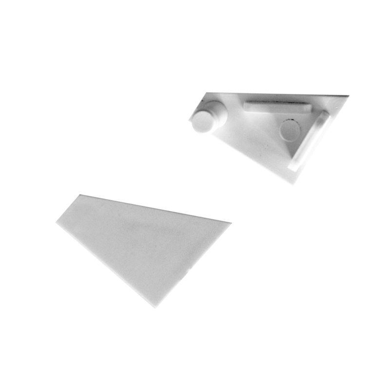 Užbaigimai LED profiliui CORNER 60/30 Balta - Nuotrauka 2