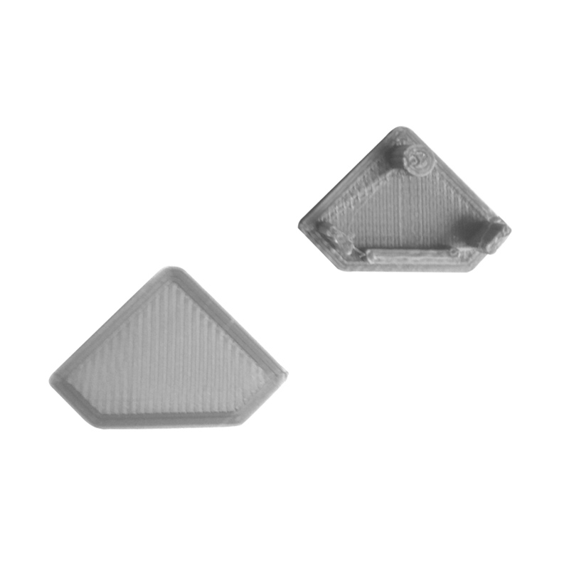 Endings for LED profile CORNER 45 White - Image 1