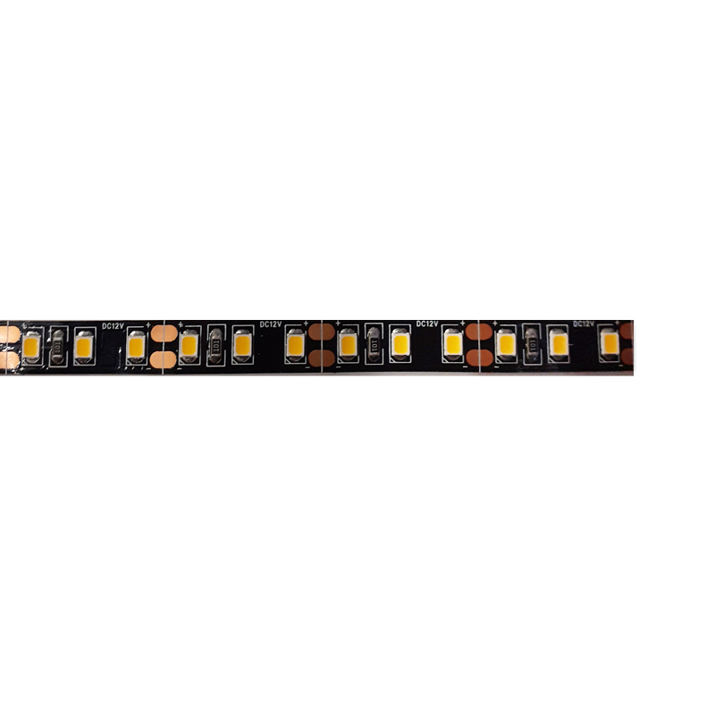 LED juosta STANDART 14.4W/m 12V 3000K IP20 120LED/m 2835 (5m) juodu pagrindu - Nuotrauka 1