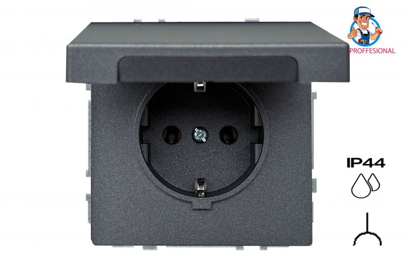 IKL16-208-01.M/BM Il.kist.lizd.spyruokl.kont.su izem.IP44"Profi"dazyta.juoda.sp.16A.b/r - Nuotrauka 2