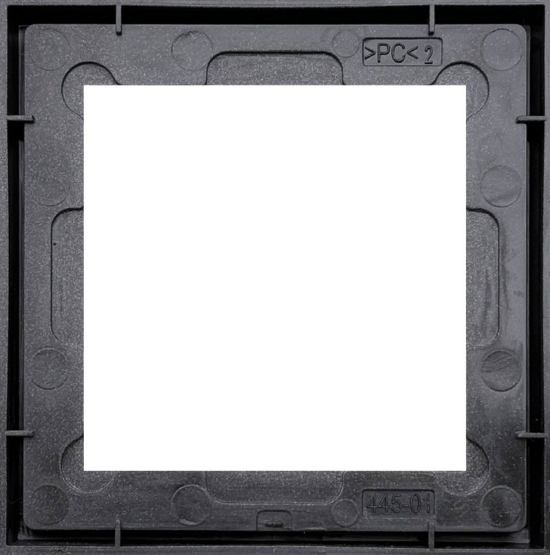K14-445-01.M/BM  Remelis 1v.dazyta.juoda.sp. (82.2x82.2x11mm.horizont.ir vert.montavimui) - Nuotrauka 3