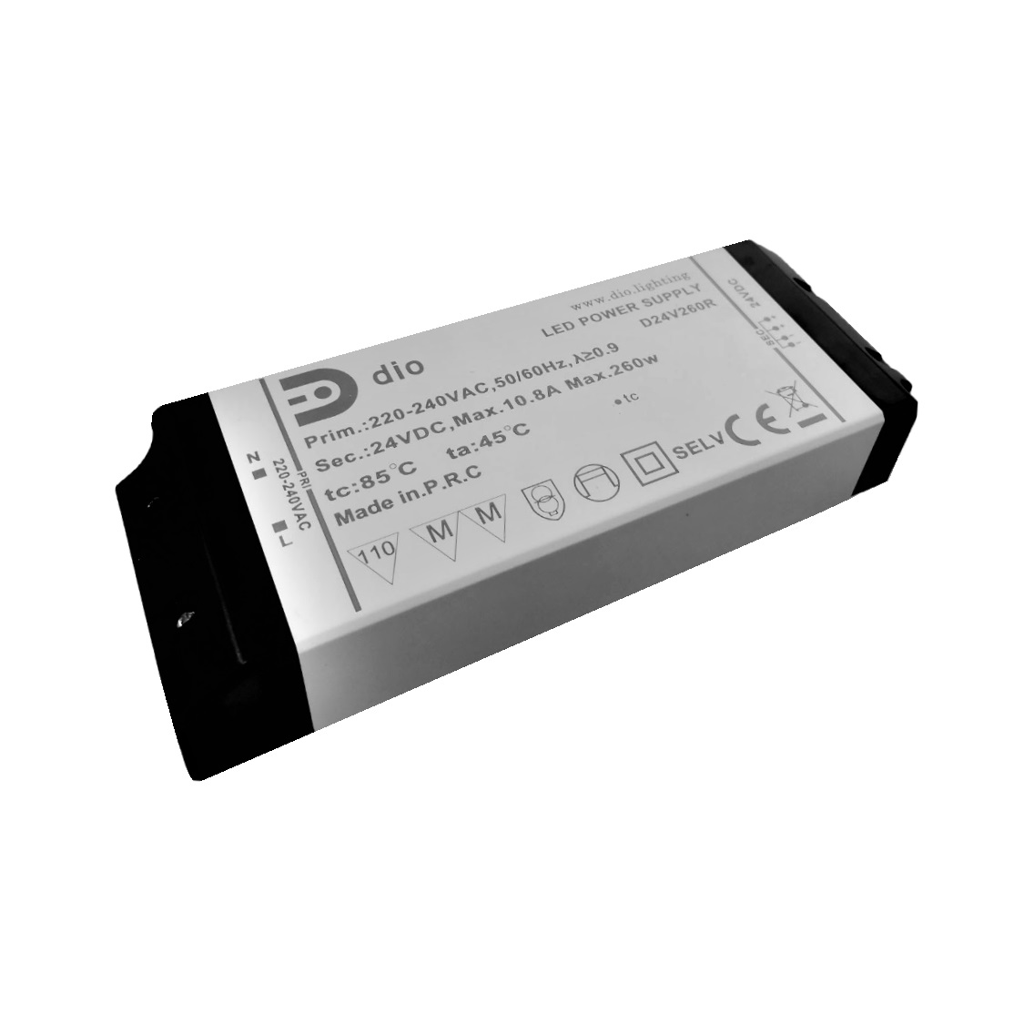 LED maitinimo šaltinis 24V, 260W, 10.8A, Regular
