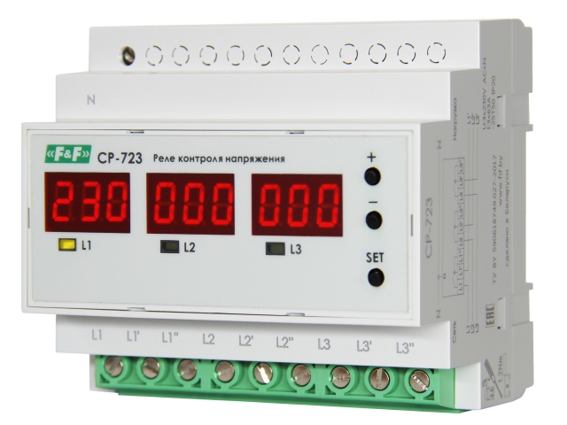 Įtampos kontrolės relė F&F CP-723