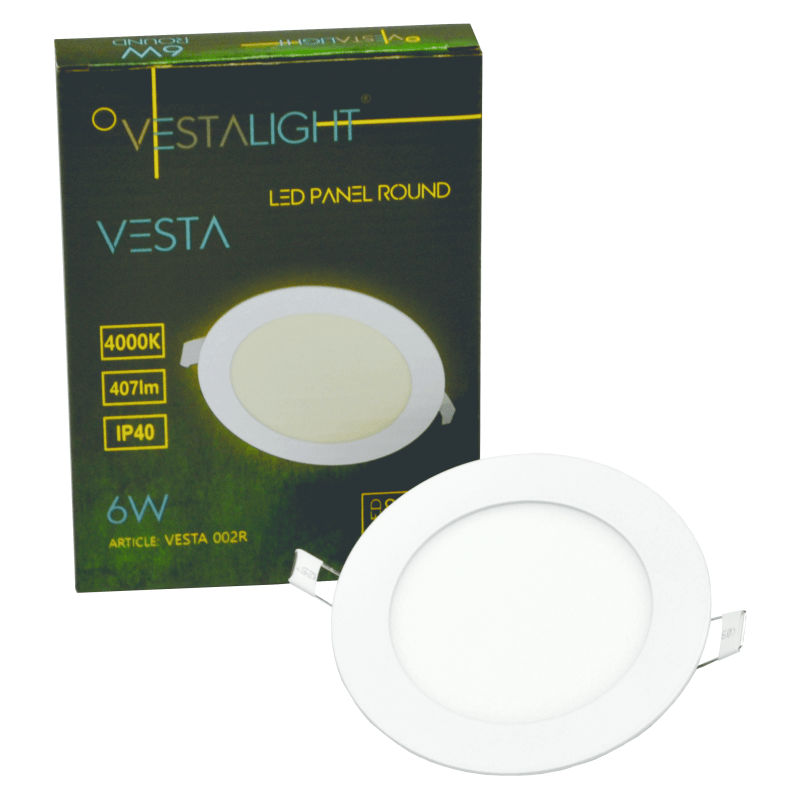 Įmontuojamas apvalus LED šviestuvas VESTA 6W