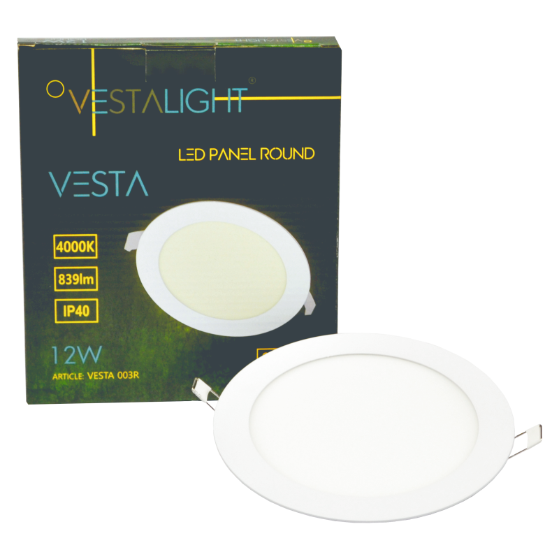 VESTALIGHT round recesed LED panel 12W 4000K - Image 5
