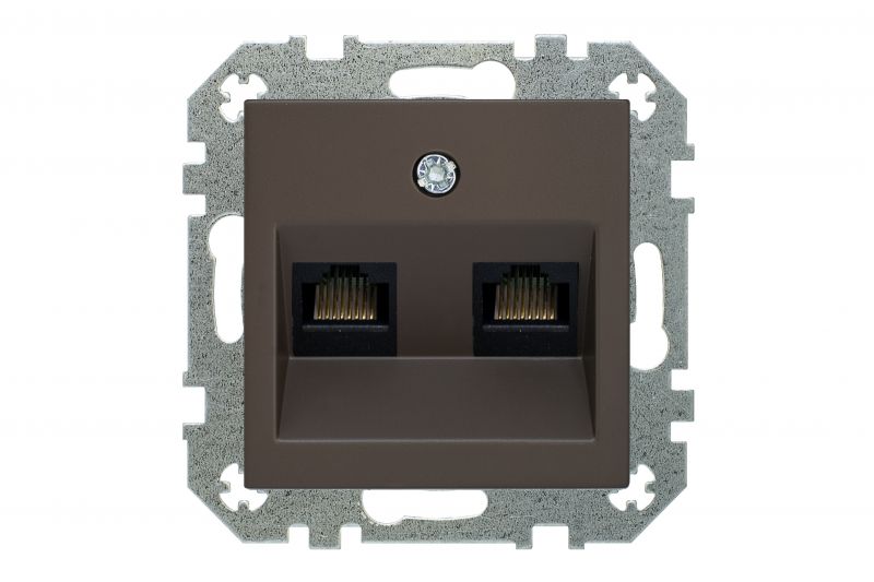 IKL-002-01.R/ON31 Il.komp.lizdas 2xRJ45 kat.6."Retro"ruda.matine.b/r - Nuotrauka 2