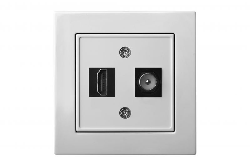 HDMI+TV-002-01.R/ON31  Flush mount.HDMI+TV socket.Retro matt.brown.w/f - Image 2