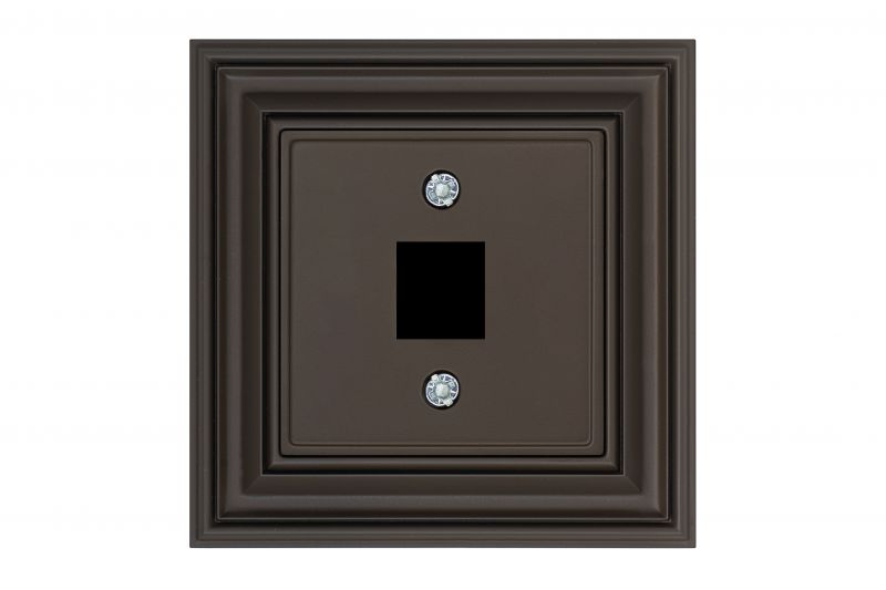 AIKL-011-01.R/ON31  Cover plate for RJ45 connectors.Retro matt.brown.w/f - Image 1