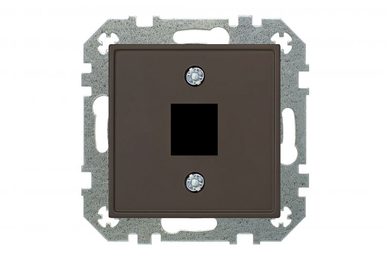 AIKL-011-01.R/ON31  Cover plate for RJ45 connectors.Retro matt.brown.w/f - Image 2