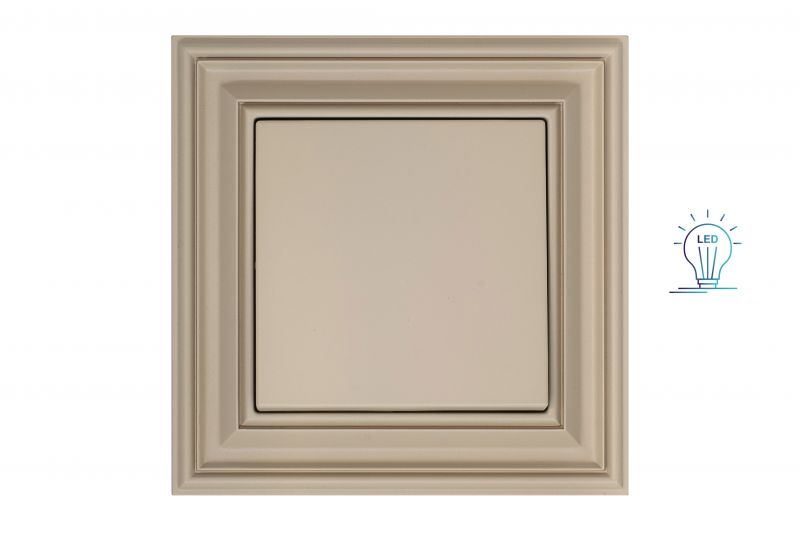 ISR-007-01.R/ONC LED impulse dimmer"lead edge"switch, LED 8-105W., Retro matt.light.w/f - Image 1