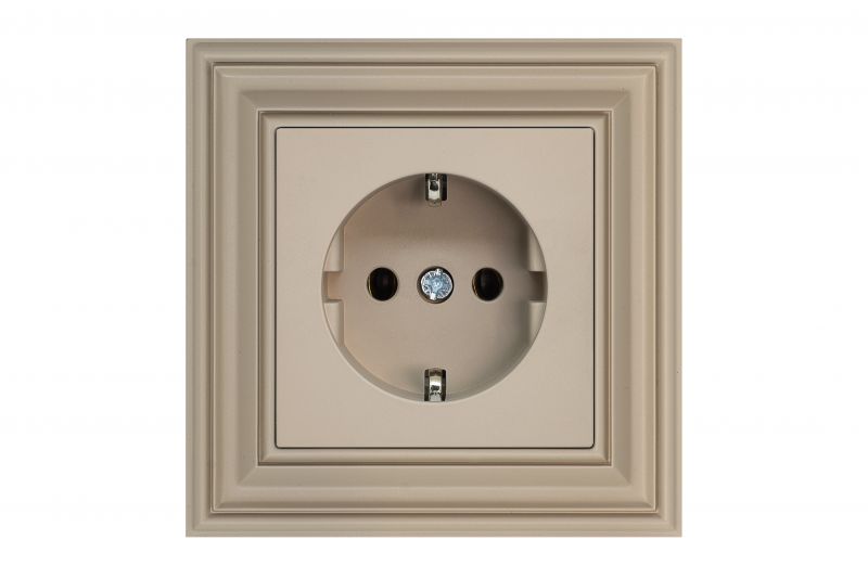 IKL16-404-01.R/ONC Flush mount.SCHUKO socket outlet with earth., Retro matt.light.w/f - Image 1