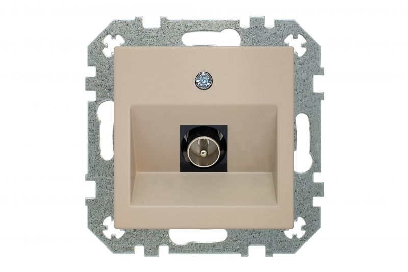 ITVL-1-01.R/ONC  Flush mount.TV socket with "F" type connection., Retro matt.light.w/f - Image 2