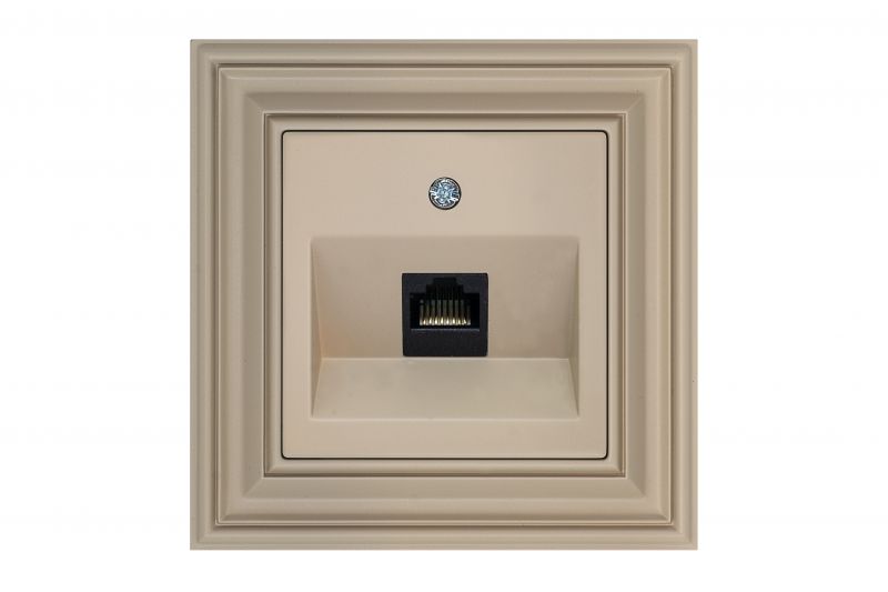 IKL-001-01.R/ONC  Flush.mount.computer socket RJ45 CAT6e.Retro matt.light.w/f - Image 1