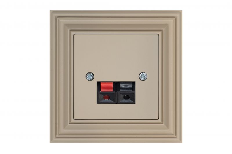 IGL-2-01.R/ONC  Flush mounting loudspeaker socket, 1-loudsp.Retro matt.light.w/f - Image 1