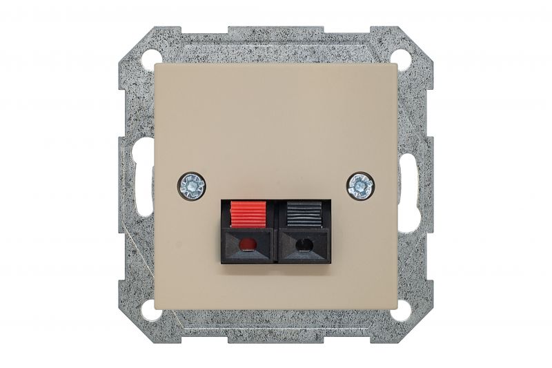 IGL-2-01.R/ONC  Flush mounting loudspeaker socket, 1-loudsp.Retro matt.light.w/f - Image 2