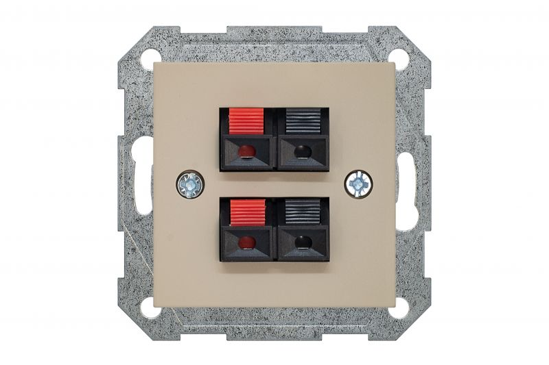 IGL-4-01.R/ONC Flush mounting loudspeaker socket, 2-loudsp.Retro matt.light.w/f - Image 2