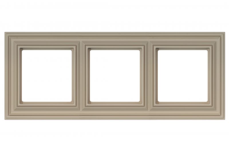 K14-345-03.R/ONC  3-gang frame, Retro matt.light.16mm - Image 2